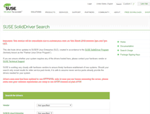 Tablet Screenshot of drivers.suse.com